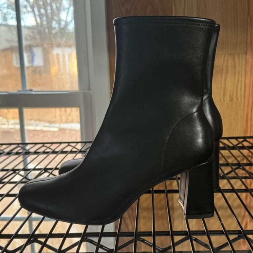 Black Leather Ankle Boots